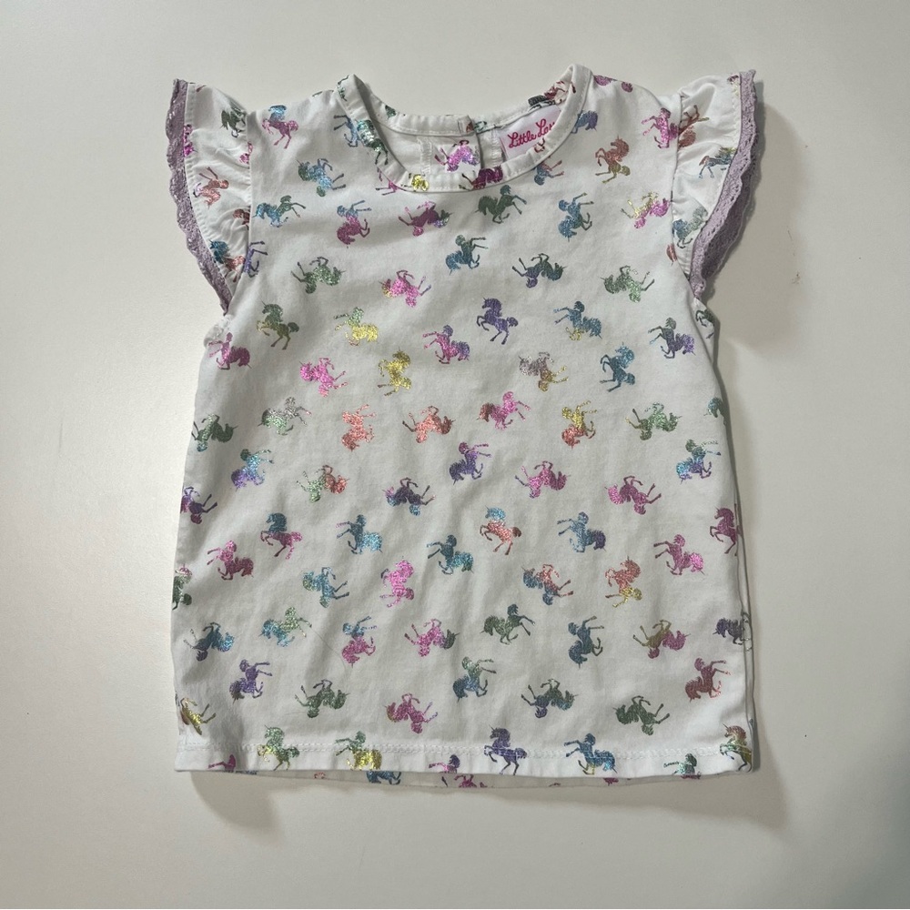 Little Lass Multicolor Unicorn Tee